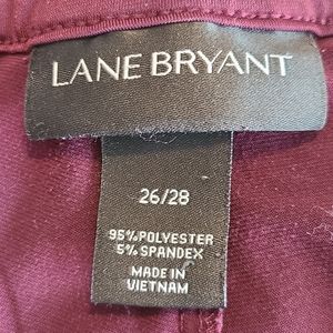 Burgundy/Plum Lane Bryant Wide Leg slinky pants size 26/28